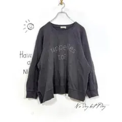 サマンサモスモス トレーナー(F)コットン ゆったり ショート 古着女子 長袖