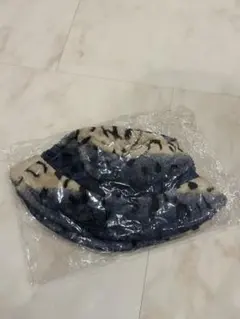 ヒョウ柄 バケットハット ネイビー ベージュ レオパード