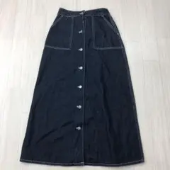 ray cassin レイカズン ボタン デニム ロングスカート M