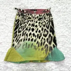 Justcavalli ジャストカヴァリ　レオパード柄 マーメイドスカート 38