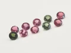 カラフルトルマリン3.5mmラウンド10ピース 1.60ct
