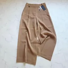 iCB　ワイドパンツ　スラックス　センタープレス　通勤　伸縮　オンワード樫山