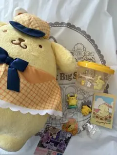 ポムポムプリン ぬいぐるみ 大きめ チェック柄