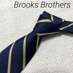 極美品 ブルックスブラザーズ 現行タグ レジメンタル ネクタイ ネイビー