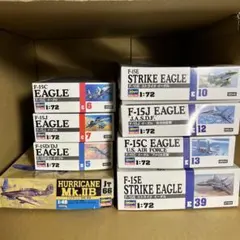 ハセガワ1/72 F-15 7機 1/48 ハリケーンMk.ⅡB