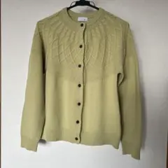 洗えるウール混 カーディガ
