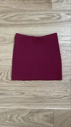 ZARA リブタイトミニスカート