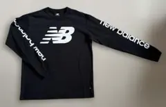 ニューバランス ロンT 長袖 Tシャツ ビッグロゴ 袖ロゴ ブラック Sのサムネイル