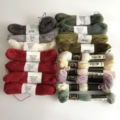 APPLETON イギリスウール刺繍糸11束＋DMCタペストリーウール6束