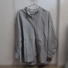 UNIQLO ストライプ スキッパーシャツ 長袖のサムネイル