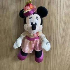 東京ディズニーランド　ミニーマウス ドレス キーホルダーぬいぐるみ