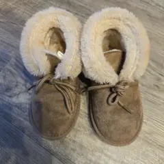 moz ブラウンファー付きブーツ　17cm