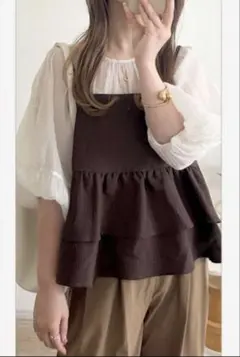 choco さん　フリルビスチェ　ダークブラウン　M　しまむらのサムネイル