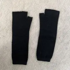 y2k black up アームカバー アームウォーマー 韓国 ブラック ウール