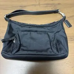 COACH ナイロン ハンドバッグ ブラック