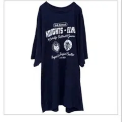 GILDAN 2XL ビッグサイズ Tシャツ ネイビー チャリティソフトボール紺