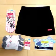 3点セット【女の子】接触冷感スパッツ×1、スニーカーソックス×2