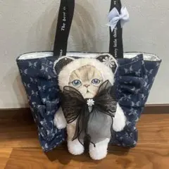 コヤンイサムチョン　ルミちゃんデニムリボントートバック