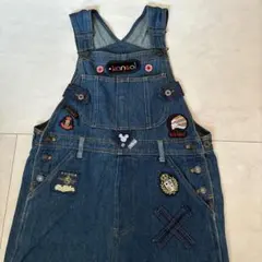 オシャレ！「アップリケいっぱい・オーバーオール」　デニム