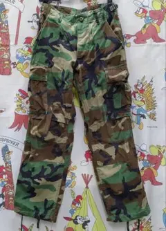 米軍実物 デッド! BDUパンツ ウッドランド ノンリップ 1991” XS10