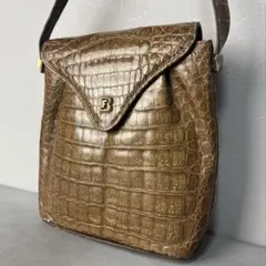 希少✨BESOZZI クロコダイル ショルダーバッグ シャイニング エキゾチック