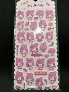 【公式・正規品】マイメロ　サンリオ　シール　フェルト　ボンボンドロップシール
