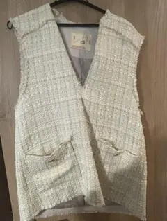 NANOUNIVERCE ツイード ベスト ノースリーブ 春服 ナノユニバース