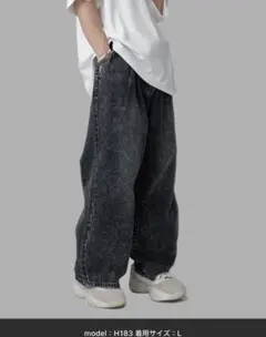 【ADRER】ヴィンテージメイクワイドテーパードデニム