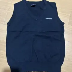 COMME CA ISM ブラック Vネックベスト 130