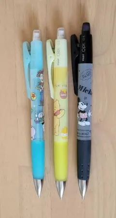 【新品未使用】PILOT opt 0.5ディズニー デザイン シャープペン　３種