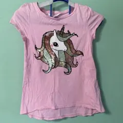 送料無料★H&M★ユニコーン スパンコール Tシャツ 134/140★可愛い