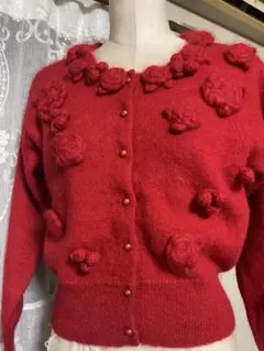 美品✨ ピンクハウス ニットカーディガン フード付 花モチーフ アルパカ混 PINK HOUSE｜ピンクハウスのカーディガン/ボレロ通販 - ZOZOTOWN