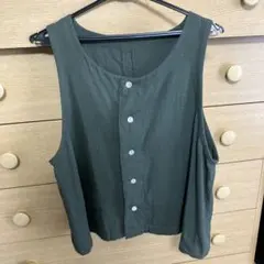 fanta オリーブグリーン ノースリーブベスト M-L