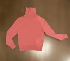 ユニクロ カシミヤ 100%タートルネックセーター　ピンク　S