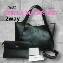 美品✨ ステラマッカートニー　トートバッグ　2way ショルダー　A4可　黒のサムネイル