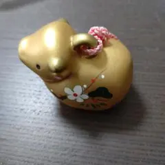 干支丑ミニチュア置物お土産金色動物フィギュアデフォルメアート縁起物