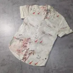 【美品】スコッチアンドソーダ 半袖シャツ Sサイズ ヨット 総柄