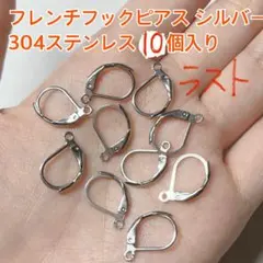 フレンチ フック ピアス ステンレス チェーン ハンドメイド パーツ カン