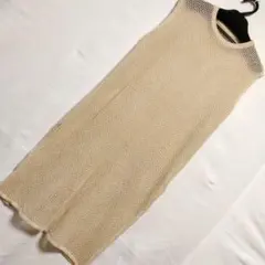 fifth メッシュ サイドスリットワンピース アイボリー
