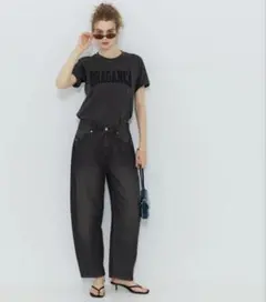 コカ　サマーデニムカーブパンツ　M ブラックのサムネイル