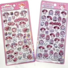 新品 マイメロ ドロップシール 3D立体シール 2枚セット