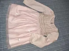 ピンク スカラップデザイン ワンピース