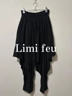 極美品　リミフゥ　ヨウジヤマモト　とろみ素材　ドレープ　タック　サルエルパンツ 極美品 リミフゥ ヨウジヤマモト とろみ素材 ドレープ タック