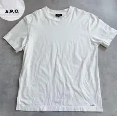 A.P.C. アーペーセー　ロゴ刺繍Tシャツ Lサイズ　半袖　白T カットソー