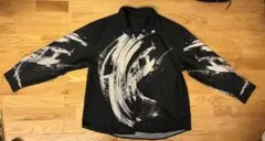 KUUUPY- 水墨風 転写総柄 長袖シャツ/L