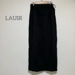 【ラウアー】黒いロングスカート Lサイズ　紐　b492