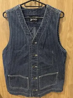 濃紺 Schott Old Hickory Denim Vest シンチバック - メルカリ
