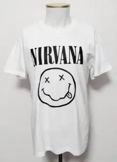 【Mサイズ】ニルヴァーナ　NIRVANA　Tシャツ　ホワイト　ロック　ストリート