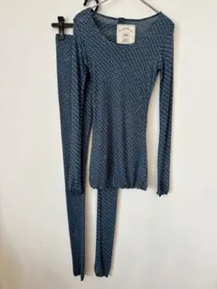 gelato pique ジェラートピケスター柄リブインナー×レギンスセット