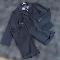 卒園、入学　BREEZE　ネイビー スーツ　セットアップ　サイズ130　ミッキー